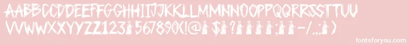 DkPlagueMaster Font – White Fonts on Pink Background