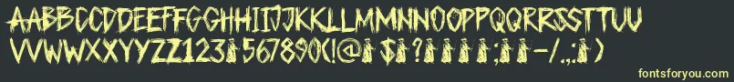 DkPlagueMaster Font – Yellow Fonts on Black Background