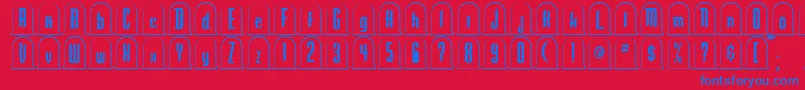 Gr Font – Blue Fonts on Red Background