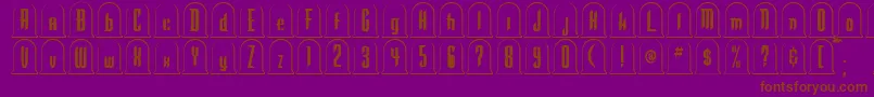 Gr Font – Brown Fonts on Purple Background