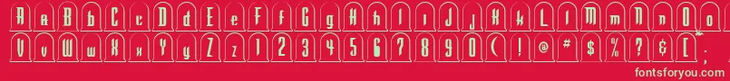 Gr Font – Green Fonts on Red Background