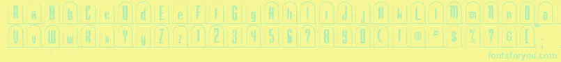 Gr-fontti – vihreät fontit keltaisella taustalla