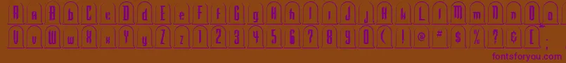 Gr Font – Purple Fonts on Brown Background