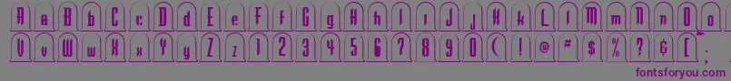 Gr-Schriftart – Violette Schriften auf grauem Hintergrund