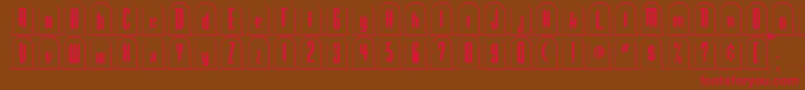 Gr-Schriftart – Rote Schriften auf braunem Hintergrund