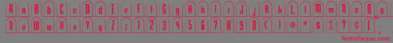 フォントGr – 赤い文字の灰色の背景