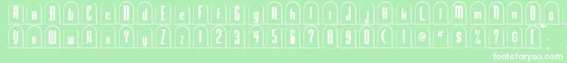 Gr Font – White Fonts on Green Background