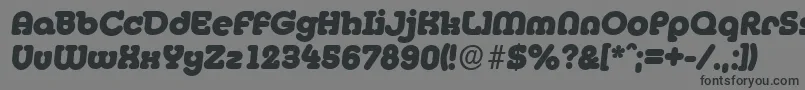 フォントMexicoserialHeavyItalic – 黒い文字の灰色の背景