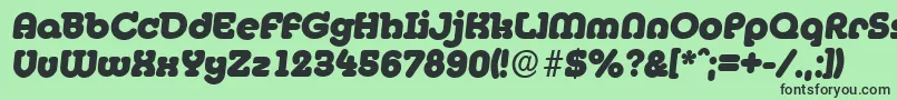 MexicoserialHeavyItalic Font – Black Fonts on Green Background