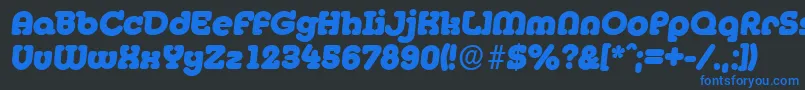 MexicoserialHeavyItalic Font – Blue Fonts on Black Background