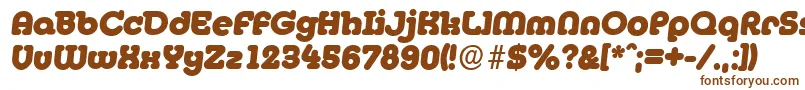 Шрифт MexicoserialHeavyItalic – коричневые шрифты на белом фоне