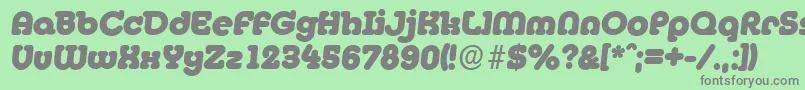 MexicoserialHeavyItalic Font – Gray Fonts on Green Background