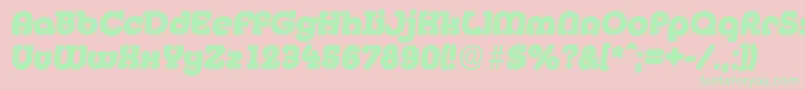 MexicoserialHeavyItalic Font – Green Fonts on Pink Background