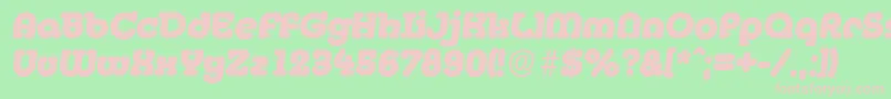 MexicoserialHeavyItalic Font – Pink Fonts on Green Background