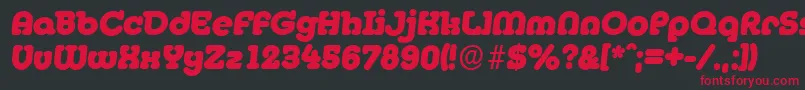 MexicoserialHeavyItalic Font – Red Fonts on Black Background