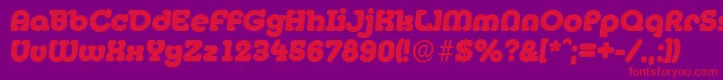 MexicoserialHeavyItalic Font – Red Fonts on Purple Background