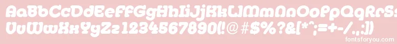 MexicoserialHeavyItalic Font – White Fonts on Pink Background