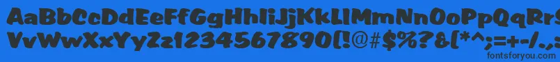 MarketRegular Font – Black Fonts on Blue Background