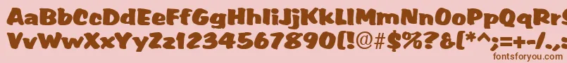En savoir plus sur la police MarketRegular Police MarketRegular – polices brunes sur fond rose