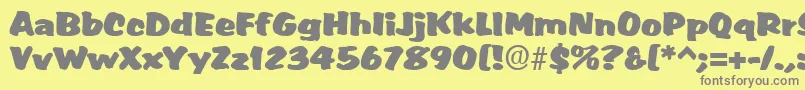 MarketRegular Font – Gray Fonts on Yellow Background