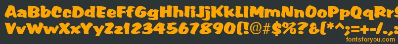 MarketRegular Font – Orange Fonts on Black Background