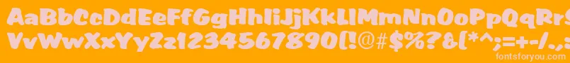 MarketRegular Font – Pink Fonts on Orange Background