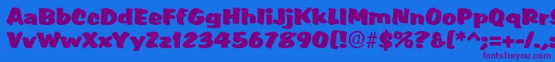 MarketRegular Font – Purple Fonts on Blue Background