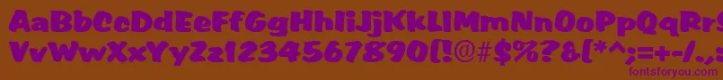 MarketRegular Font – Purple Fonts on Brown Background