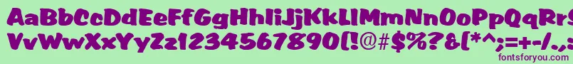 MarketRegular Font – Purple Fonts on Green Background