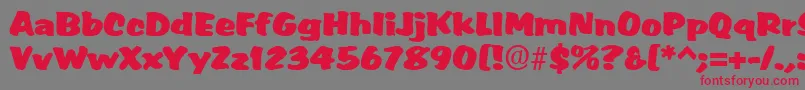 MarketRegular Font – Red Fonts on Gray Background
