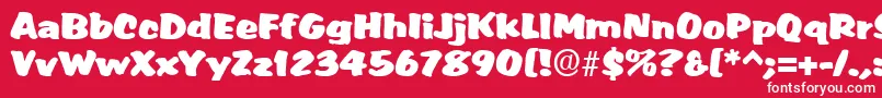 MarketRegular Font – White Fonts on Red Background