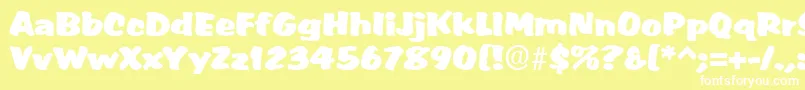 MarketRegular Font – White Fonts on Yellow Background