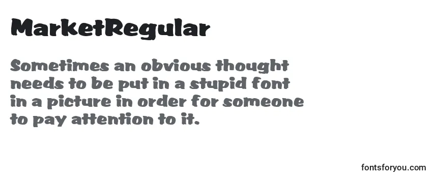 Review of the MarketRegular Font