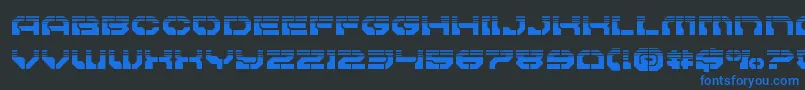 Pulsarclasshalf Font – Blue Fonts on Black Background