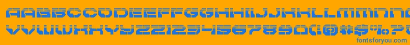 Pulsarclasshalf Font – Blue Fonts on Orange Background