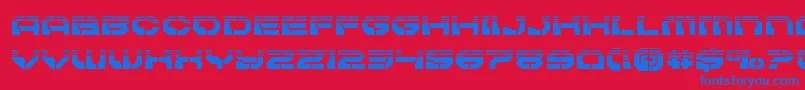Pulsarclasshalf-fontti – siniset fontit punaisella taustalla