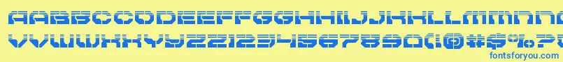 Pulsarclasshalf Font – Blue Fonts on Yellow Background