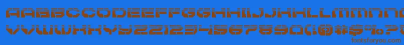 Pulsarclasshalf Font – Brown Fonts on Blue Background