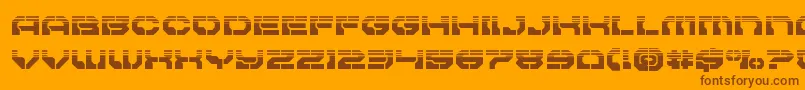 Pulsarclasshalf Font – Brown Fonts on Orange Background