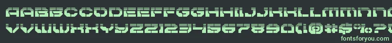 Pulsarclasshalf Font – Green Fonts on Black Background