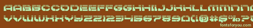 Pulsarclasshalf Font – Green Fonts on Brown Background