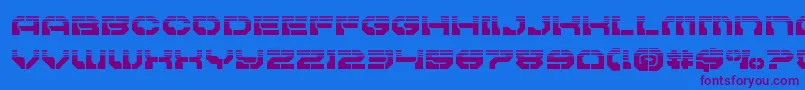 Pulsarclasshalf Font – Purple Fonts on Blue Background
