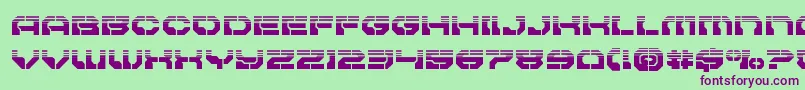 フォントPulsarclasshalf – 緑の背景に紫のフォント