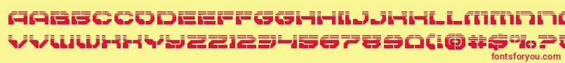 Pulsarclasshalf Font – Red Fonts on Yellow Background
