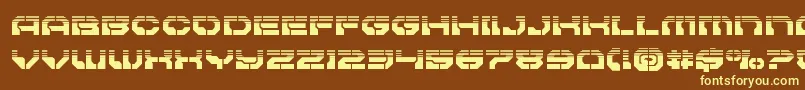 Pulsarclasshalf Font – Yellow Fonts on Brown Background