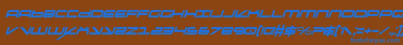 Шрифт OramacItalicon – синие шрифты на коричневом фоне