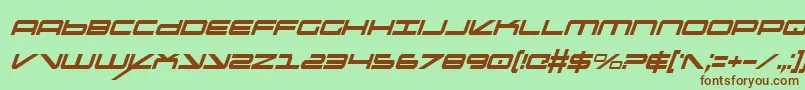 OramacItalicon-fontti – ruskeat fontit vihreällä taustalla