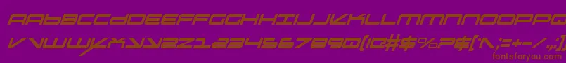 Шрифт OramacItalicon – коричневые шрифты на фиолетовом фоне