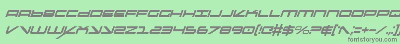 Шрифт OramacItalicon – серые шрифты на зелёном фоне
