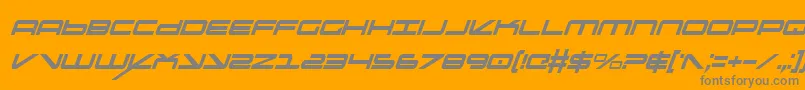 Шрифт OramacItalicon – серые шрифты на оранжевом фоне